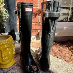Ladies 8US HUNTER RAIN BOOTS ADJUSTING CALF